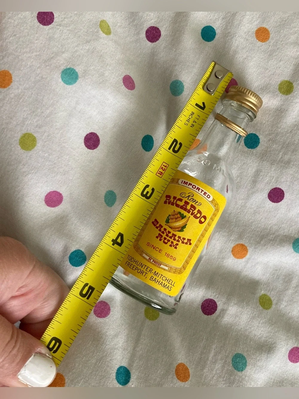 Ricardo Banana Rum Mini Bottle - EMPTY- vintage